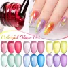 Jelly Glass Gel Nail Polish 7.5ML Transparent Colorful Glaze Gel Polish Manicure Soak Off UV Gel Semi-Permanent Nail Art Varnish