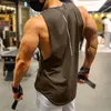 Sommar ärmlös topp Men Muscle Tshirt Sporting Gym Clothing Mens Sports Fitness White Tank Tops Man Debardeur Hommes 240329