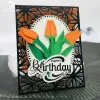 Alinacutle Metal Cutting Die Cut 3d Tulip Flower Scrapbooking Paper Craft Album Modelo de cartão artesanal Corte