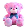 25-45 cm fantástico arco-íris colorido urso de pelúcia de brinquedo de pelúcia de pelúcia de pelúcia marrom ursinho de boneca de boneca de boneca