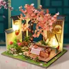 Case di bambole in legno fai -da -te kit in miniatura con mobili bambola blossom modello modello di villa giocattoli per adulti regali di compleanno