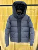 2024 Дизайнерская мужская зимняя куртка Parkas Salzman Luxury Man Man Puffer Puffer Puffer Jacket Осень и зимняя новая стойка с капюшоном.