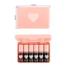 Lip Gloss 6 Colors Tint Stain Set Korean Plumping Mini Liquid Lipstick Long Lasting Non-Stick Cup Waterproof