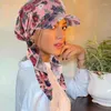 Bérets Fashion Femmes Bonnet Ajustement à imprimé floral Bandana Hatle musulman Hijab Islamic Headgear Cancer Chemo Head Scarf Wrap