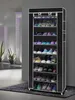 1086Layers Shoe Cabinet Dustproof Fabric Organizer Stand Holder Hallway Saving Space Shelf Home Furniture Storage Shoe Rack 240411