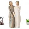 Nordic Angel Love Family Hars Figuur Figurine ornamenten familie Happy Time Home Decor Crafts Statue Moederdag Verjaardagscadeau