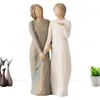 Nordic Engel Love Familie Harz Figur Ornamente Familie Happy Time Home Dechandel Bastelstatue Muttertag Geburtstagsgeschenk