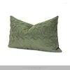Pillow Nordic INS Velvet Cover 30x50cm Solid Green Waist Pillows Decorative Pillowcase For Sofa Living Room Home Decor S