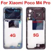 Middle Frame Housing For Xiaomi Poco M4 Pro M4Pro 4G 5G Middle Frame Holder Cover with Lens Frame Volume Key Parts