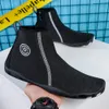 High-top slip op waterschoenen Niet-slip op blote voeten man aqua schoenen ademende elastische heren sneaker schoenen voor strand snorkelen buiten