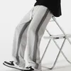 Men's Pants Men Trousers Gradient Color Sport With Side Stripe Elastic Waist Wide Leg For Gym Training Jogging Soft Comfort