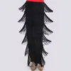 Bühnenbekleidung 2024 Schwarz blau rot lila Ankunft Frauen Ladies Mädchen Fringe Latin Dance Hose Jazz Samba