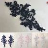 1Pair Embroidery Flower Lace Applique Sew On Patch Fabric Collar Trim Patches Crafts Stickers Neckline DIY Sewing Decoration