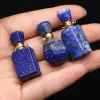 Natural Stone Parfym Bottle Pendant Oregelbundet Lapis Lazuli för smycken som tillverkar DIY -halsbandstillbehör