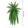 Decorative Flowers 50cm Large Artificial Fern Tropical Palm Plants Fake Persian Wall Hanging Tree Falling Leaves For Outdoor Decors