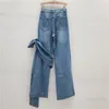 Zweiteilige Hosen von Frauen Retro abgenutzte dreidimensionale Bogen dekorative Jeans Loose Cool Weste Camisole Streetsty