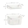 Kitchen Storage Wall Hanging White Hollow Rack Space-Saving Organizing Box For Bedroom