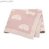 Blankets Swaddling Newborn Baby Blankets 90*70cm Infant Kids Boys Girls Stroller Nursery Swaddle Wrap Sleep Covers Toddler Throw Playing Quilts Mat Y240411