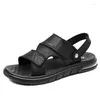 Sandały Buty plażowe dla mężczyzn Sandalia Hombre Moda Sandali Uomo Estivi Skórzana Sandalen Masculina