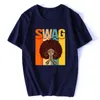 Swag vintage melanin afro femme reine du mois de l'histoire noire T-shirt coupons t-shirts masculins t-shirts tops de loisirs