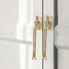 Goldene Möbel Türgriff Schubladenknopf Feste Messing große Flügel Formgriffe für Küchenschrank Tür Schrankgarderobe Ziehen