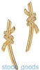 Topklasse luxe tifanccy merk ontwerper oorbel licht luxe touw knoop oorbellen 925 zilveren ingelegde hoogwaardige ontwerpers sieraden