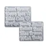 Moules de silicone lettres anglaises Bénédictions Mottes d'alphabet pendant en résine Crystal Epoxy Pendante pour le porte-clés Charmes clés accessoires