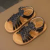 Enfants croix tisser en cuir sandales pour tout-petit garçons petites filles plage chaussures enfants enfants sport sandalias infantile 3-6y appartements d'été