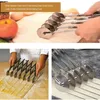 Baking Moulds 5-Wheel Pastry Cutter Pizza Multi Wheel Dough Cutters Expandable Slicer Roller Knife