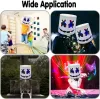 Halloween LED DJ Mask Lifelike Marshmello Maske Atmungsaktive Helmmaske Langable Carnival Festival Halloween Party Requisiten Cosplay