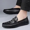 Chaussures décontractées Men de modes réel en cuir de la mode en cuir marque de haute qualité masculine de mariage plat de mariage plat formel