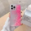 Luxury Glitter Luminio Liquid Quicksands Case per iPhone 11 12Mini 13 14 Pro Max Xs Xr 7 8 6 6S Plus SE2 3 Copertina morbida Clear