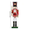 Notenkraker kerstdecor 38 cm houten rode en groene koning hold scepter king guard solider notenkrakers kerstdecoraties voor