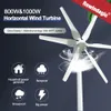 800W 1000W Générateurs d'énergie alternatifs de tubus éolienne 12V 24V 48V avec MPPT / Contrôleur Charge Farm Small Wind Generator