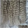 Loop Micro Ring Hair Extensions Siery Kinky Curly Remy pré-lié Nano 200G 7A 100 200PCS Anneaux Beads7566190 Drop Delivery Products OTSML