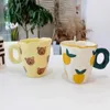 Tazze 1pcs tazza di ceramica a mano impastare tazze caffè ad alto colore di colore orso fiore grazioso nuvole per bambini per la colazione per bambini acqua