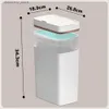 Avfallsfack 15/18l Badrumsmart sensor Trash Can Arbae hink för kök toalett vattentät smal söm automatisk papperskorg