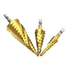 3PCS / SET 3-12 mm 4-12 mm 4-20 mm HSS GROOVE DROVE BIT DE PROCHE TITANIUME BOAD BOAD METAL METTER CUTTER Core Forling Tools