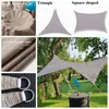 Khaki Waterproof Sunshade Sail Swimming Pool Rainproof Shading Cloth Triangular Garden Patio Outdoor Awning Garden Sun Shade