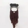 Nouvelle perruque Chapeaux de barbe Viking Beard Boneie Horne Horaire Masque chaud Masque chaud Original Casque à main