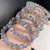 Bracelets de liaison bracelet labradorite femme belle colorée d'énergie cristalline guérison bijoux de pierres précieuses 1pcs 7 / 8,5 mm