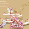 Santa Claus Climbing Stairs Early Education Electric Track Little Yellow Duck Light Music Pig Toys Christmas Halloween Gift 240407