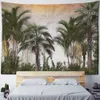 Imperatore Palm paesaggio pianta arazzo naturale naturale semplice psichedelico tropicale parete appesa all'estetico Dorma decorazione per la casa 240411