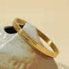 Bracciale selvaggio alla moda alla moda scintillante zircone in acciaio inossidabile bracciale oro gol di fascino impermeabile oro per donne