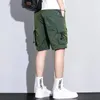 Mäns shorts 2024 Sommarlast för män Multi-Pocket Sport andas hiphop Streetwear Bermuda Sweatpants Gym Short