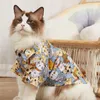 Hundkläder Hawaii skjortor Summer Beach Clothes Pet Vest Clothing Trendy och söt blommig T-shirt för liten stor katt Chihuahua