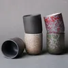 Чашки блюдцы 130 мл японского стиля керамическая кофейная чашка винтажная фарфоровая личная керамика чайная вода вода для домашнего напитка
