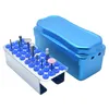 Instrumento dental 40holes hols holder fg bur baixa velocidade de alta velocidade caixa de caixa de caixa de caixa de caixa de metal 15hos 15hos