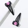 Party Supplies Girls Kawaii Anime Little Devil Hair Clips For Women Cosplay Headpiece Halloween Costumes Black Pink Face Decor Christmas
