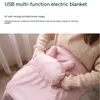 Blankets Portable Heated Blanket Thickened Double Sided Super Soft Lamb Fleece Large-sized Warming